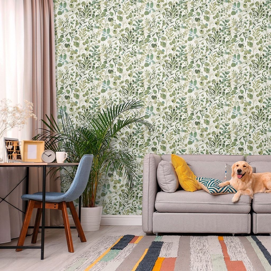 Tapete Florentin Blumen M1-No.11292 Vlies Grün Blau Tadessi 10.05 m x 0.53 m