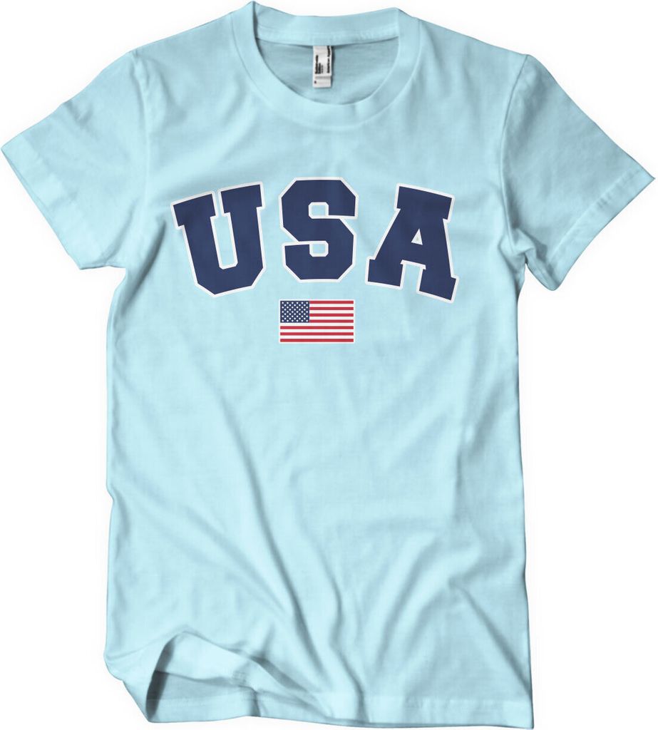 USA Varsity T-Shirt - Small - Skyblue