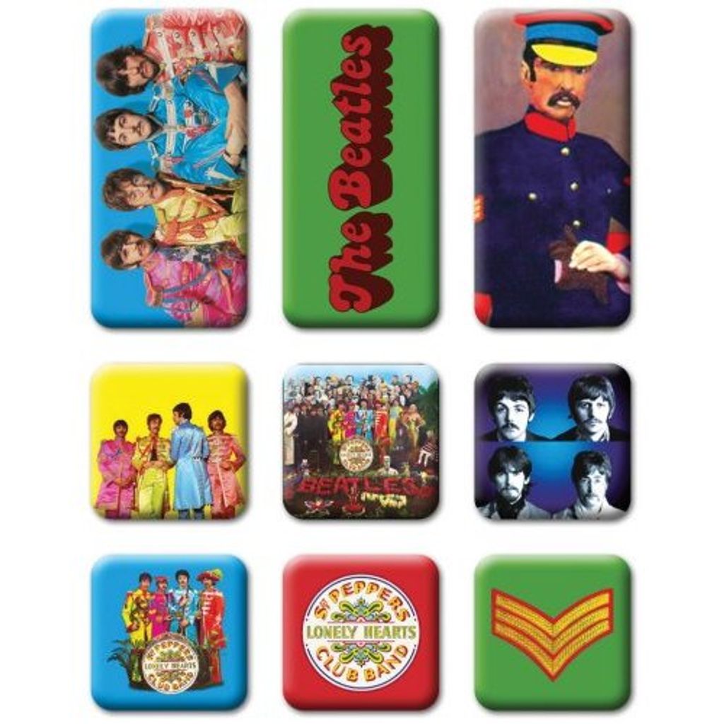 The Beatles Sgt Pepper 9 Piece Set Magnet Produktbild 
