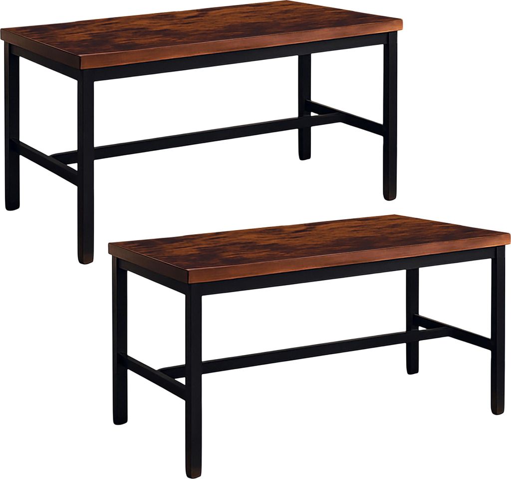 Relaxdays Sitzbank 2er Set, Esszimmer, platzsparende Produktbild 