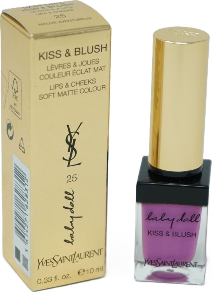 Yves Saint Laurent Kiss & Blush Lips & Cheeks Soft Matte Colour Lipgloss 25 Mauve Aventureux
