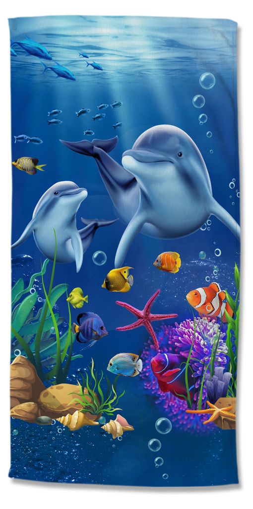 Good Morning Kinderstrandlaken "Mare" - Blauw - (75x150 cm) Productafbeelding 