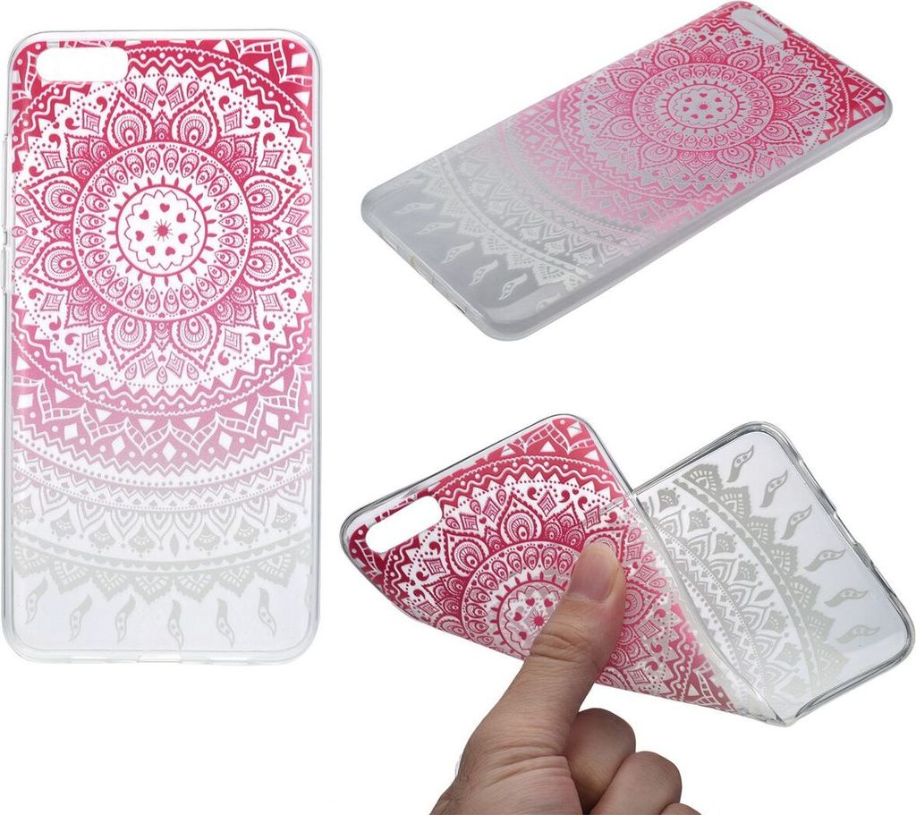 Henna Cover für Xiaomi Redmi Note 4 Case Schutz Hülle Silikon Sonne Pink