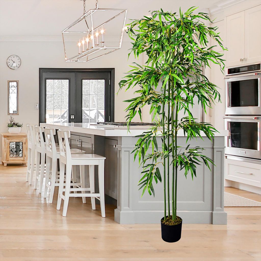 Bambusbaum Knstlich Echtholzstamm 180cm Decovego