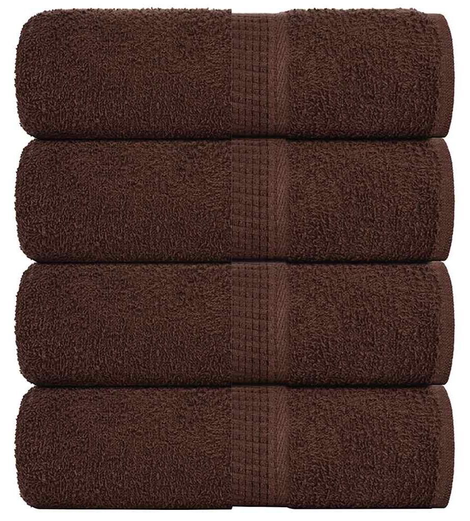 vidaXL Asciugamani FROGN, 4 pezzi, marroni, 30x30 cm, 360 Immagine del prodotto 
