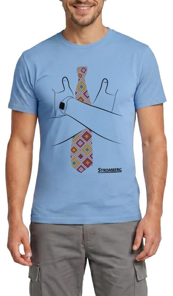 Spreadshirt Stromberg - Berthold „Ernie“ Heisterkamp Kostüm Karneval Männer T-Shirt, L, Carolina Blue