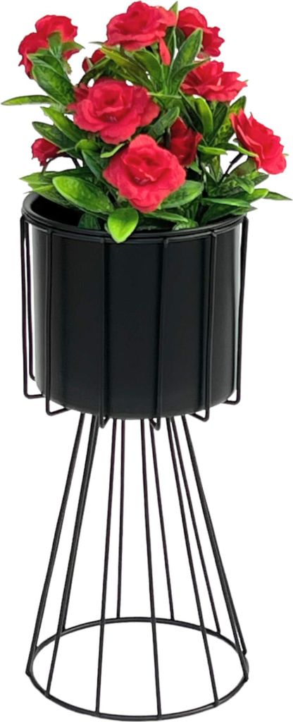 DanDiBo Sgabello Per Fiori In Metallo Nero Angolare Da 28 Cm Colonna Per Fiori 96449 S Sgabello Per Piante Moderno Supporto Per Piante 74931140