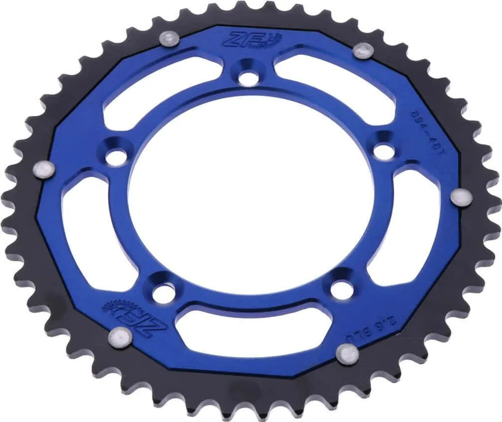 Pignon 48 dents 420 bleu ZFD-894 en acier renforcé double durée
