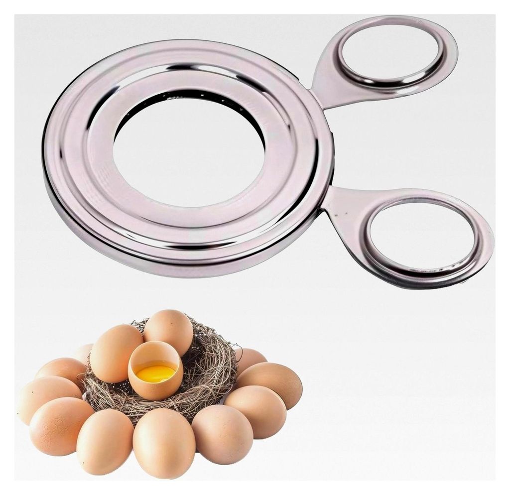 Eieröffner aus Edelstahl für gekochte Eier