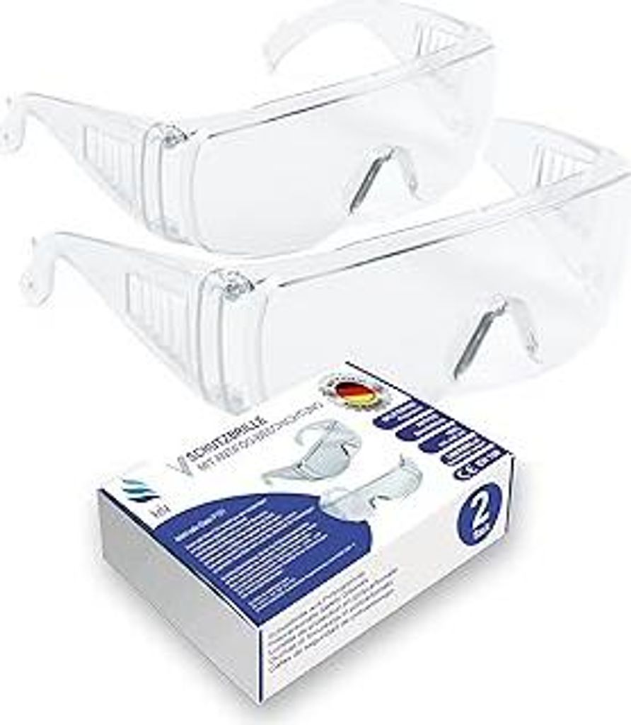 kela 2er Pack Schutzbrille P1S1 I 100% Germany | splitterfreie Arbeitsschutzbrille mit Anti Fog- und UV-Beschichtung I leicht und transparent I Ü...