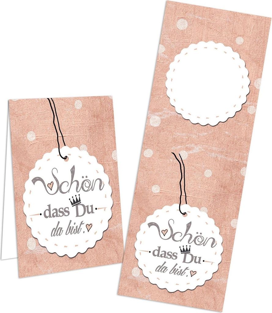 25 SCHÖN DASS DU DA BIST rosa altrosa weiß gepunktet HERZ Aufkleber KRONE Gastgeschenk Verpackung give-away Geschenkaufkleber Hochzeit Geburtstag...