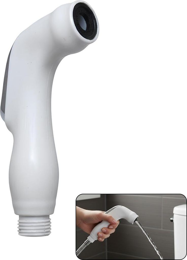 Avizar, Duschkopf Spa-Effekt Regenstrahl mit Silikondüse, Weiß