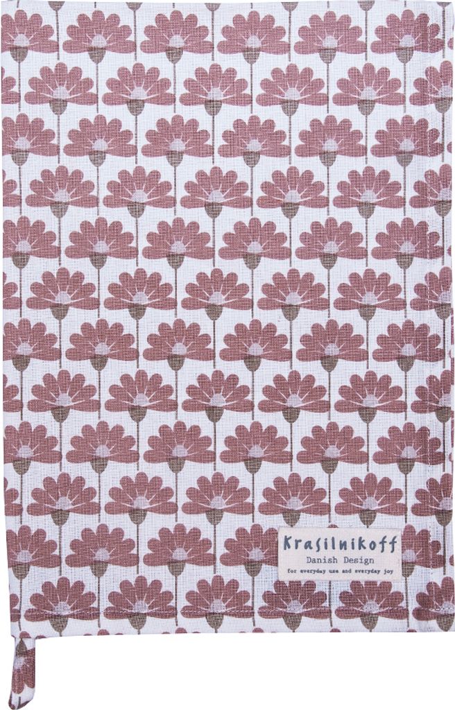 Krasilnikoff Geschirrtuch - Daisies, Rose