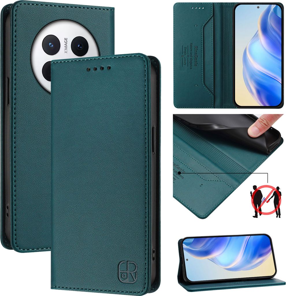 Lederhülle für Huawei Mate 70 Hülle Flip Brieftasche Produktbild 