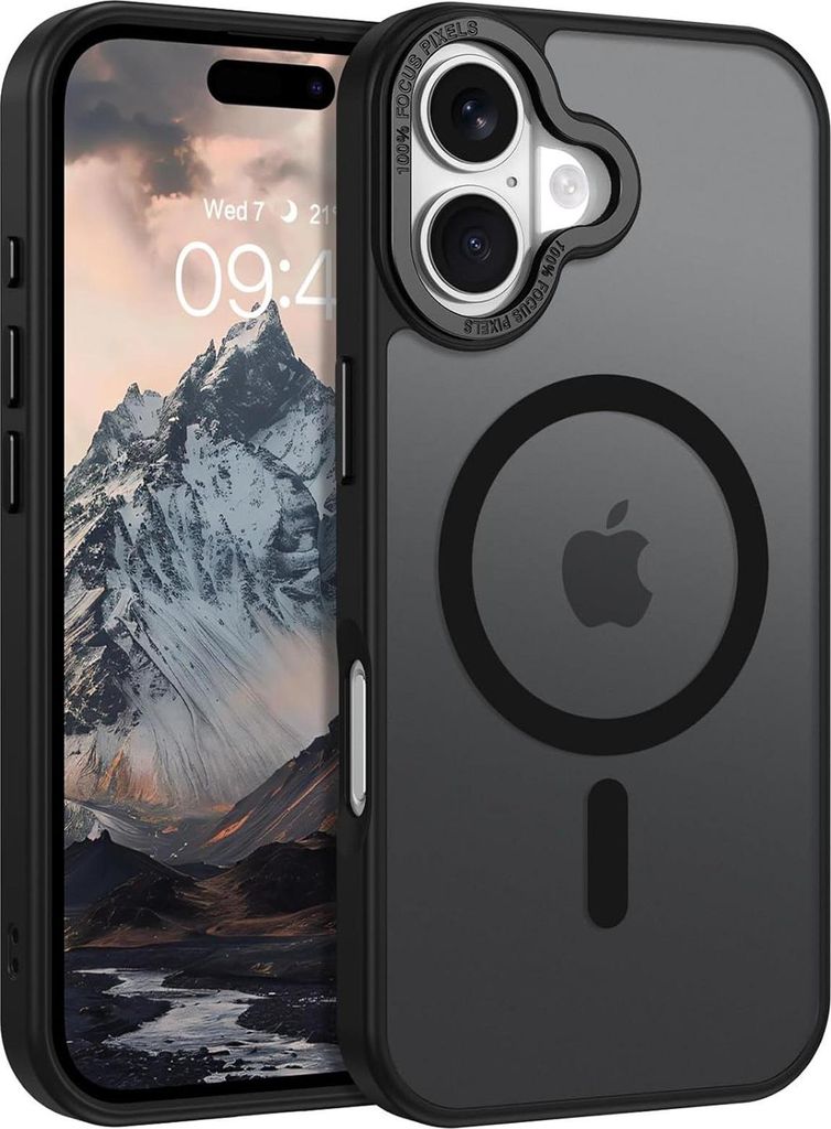 Handyhülle für iPhone 17 Hülle MagSafe kompatibel mit Metall Kamerarahmen Magnet Case TPU Kantenschutz