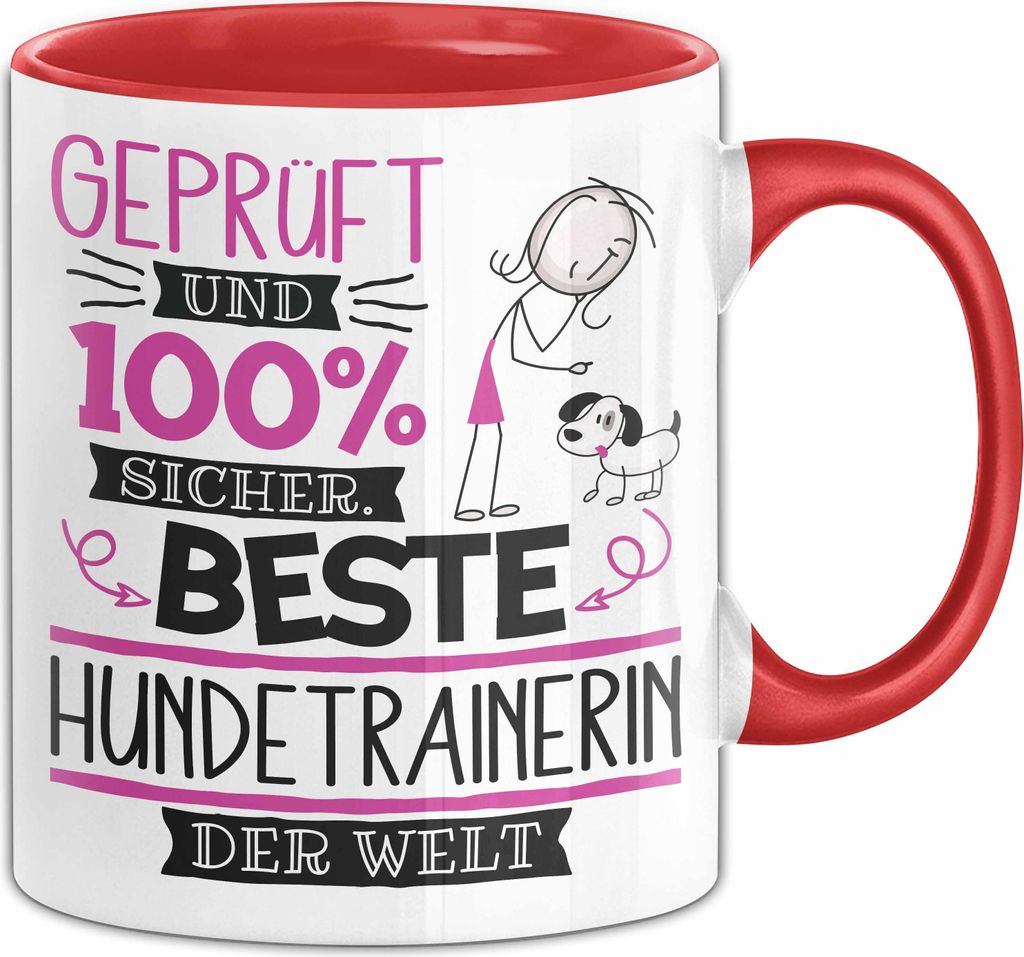 Hundetrainerin Geschenk Becher Tasse Gott Schuf Alle Menschen Gleich Nur Die Besten Durfeten Hundetrainerin Werden Geschenkidee Lustig (Rot)