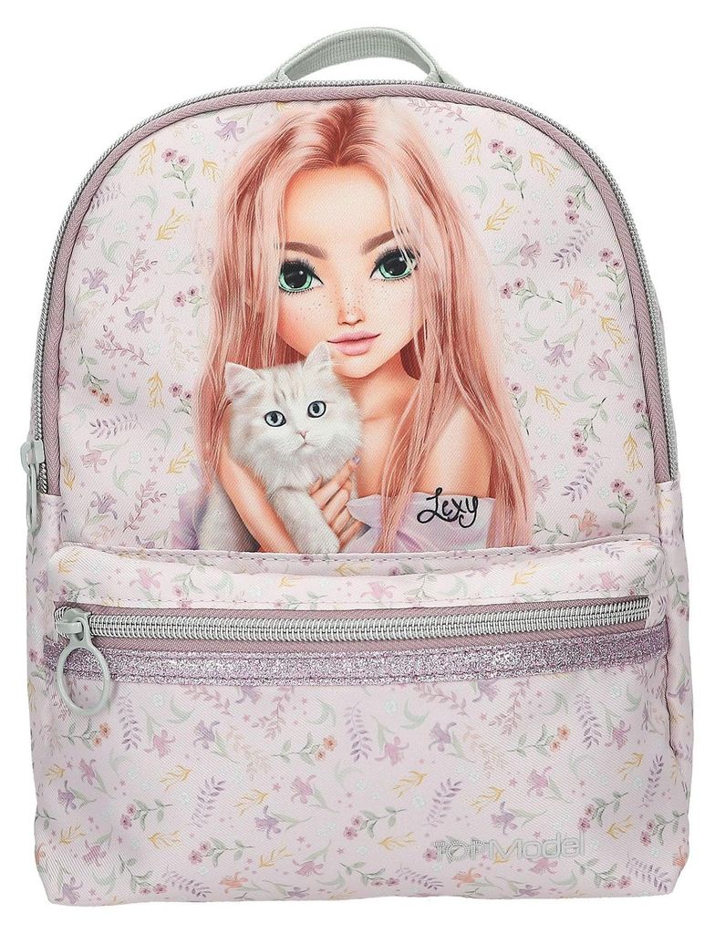 Zaino Depesche TOPModel BLOOMING KITTY viola e rosa a fiori Immagine del prodotto 