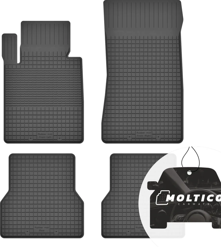 Tappetini in gomma con bordo Tappetini per auto Tappetini in gomma per auto Set di 4 pezzi su misura - adatto per Mini Paceman 2013-2016