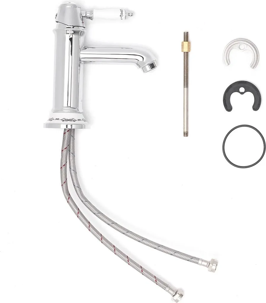 Rubinetto Lavabo SAT Nostalgia Miscelatore Monocomando Cromo Retrò - 8