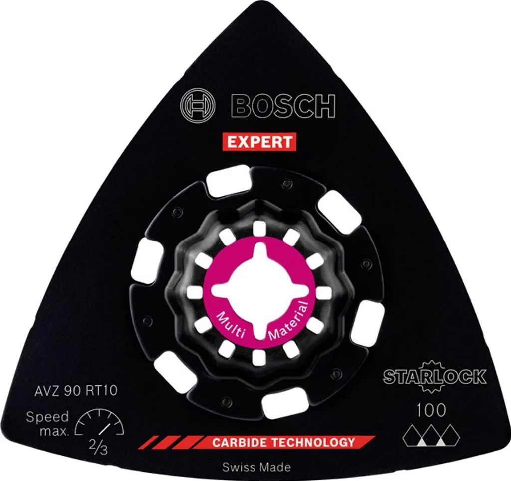 Piastra Bosch EXPERT AVZ 90 RT10 Grana 100 | Accessorio Starlock Multitool