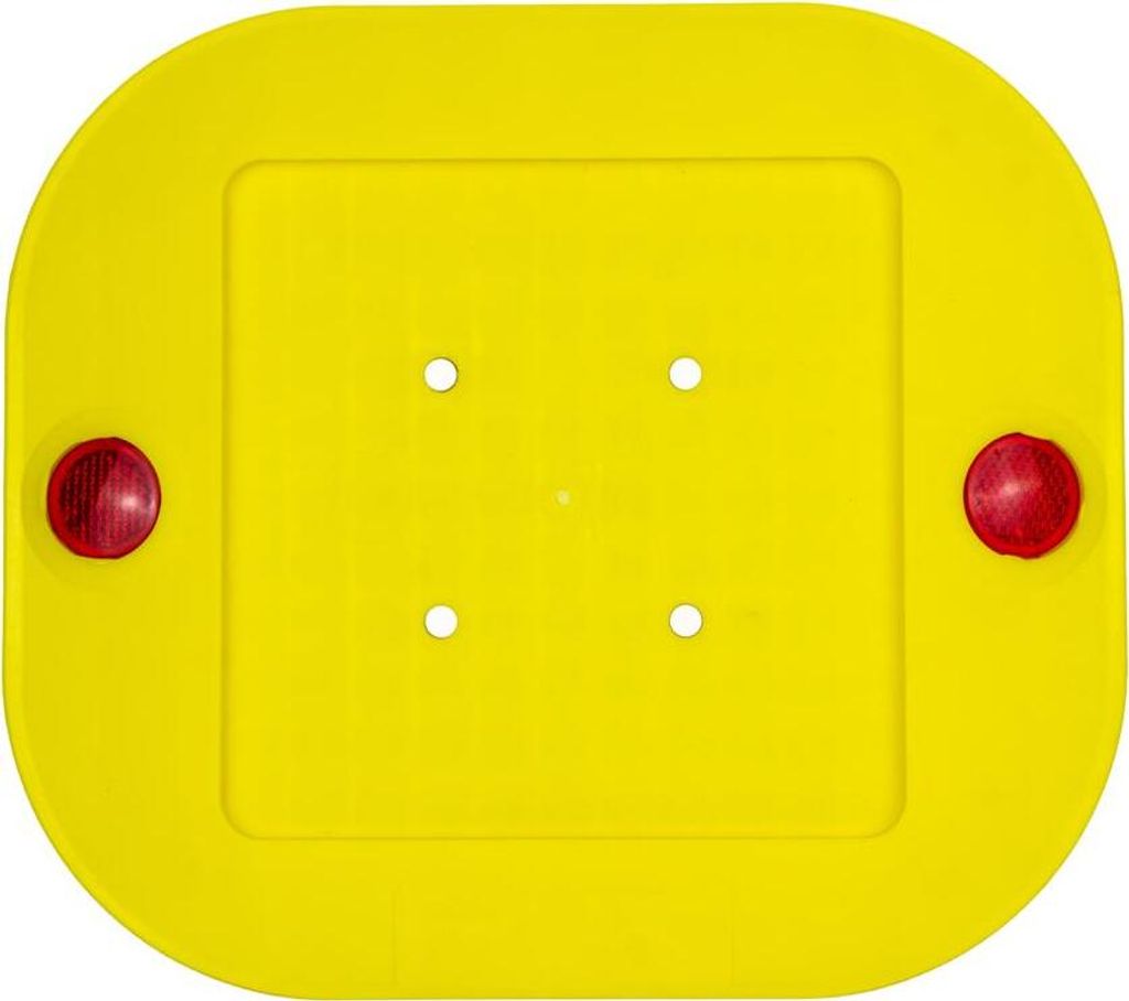 Fußplatte mit Reflektor 26,5 x 23,5 cm für Gerüstspindel, Unterlage für Gewindefußplatten