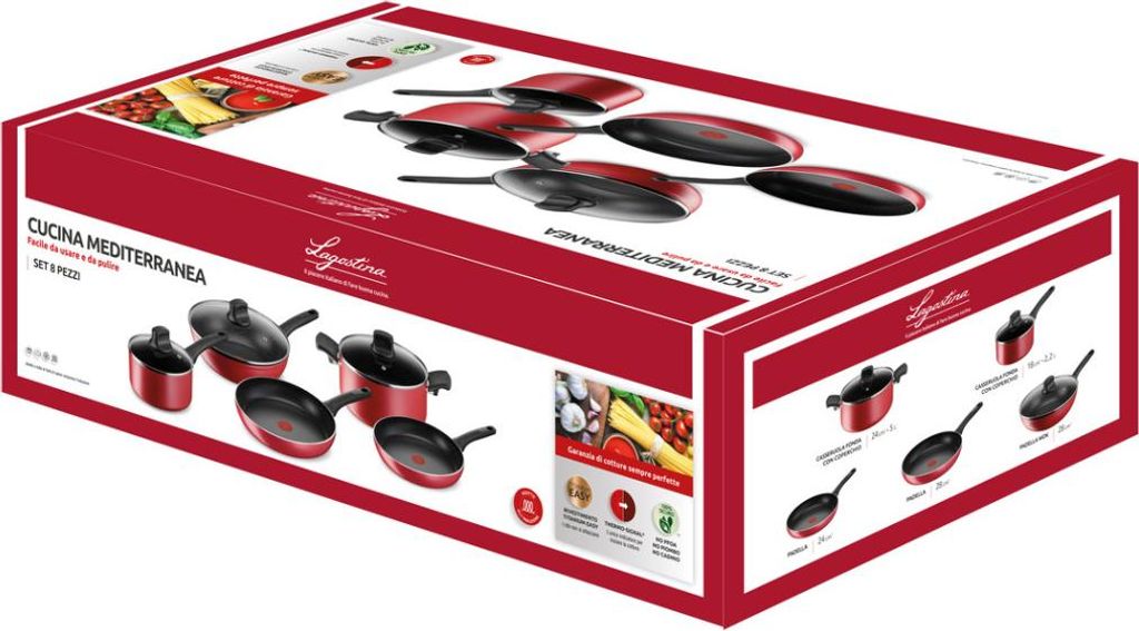 Lagostina Cucina Mediterranea Topf-Set 8 Stück(e)