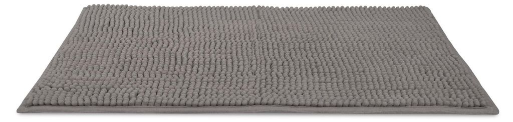 Beautissu Badematte BeauMare WR, 50x80cm rutschfest Chenille Anthrazit