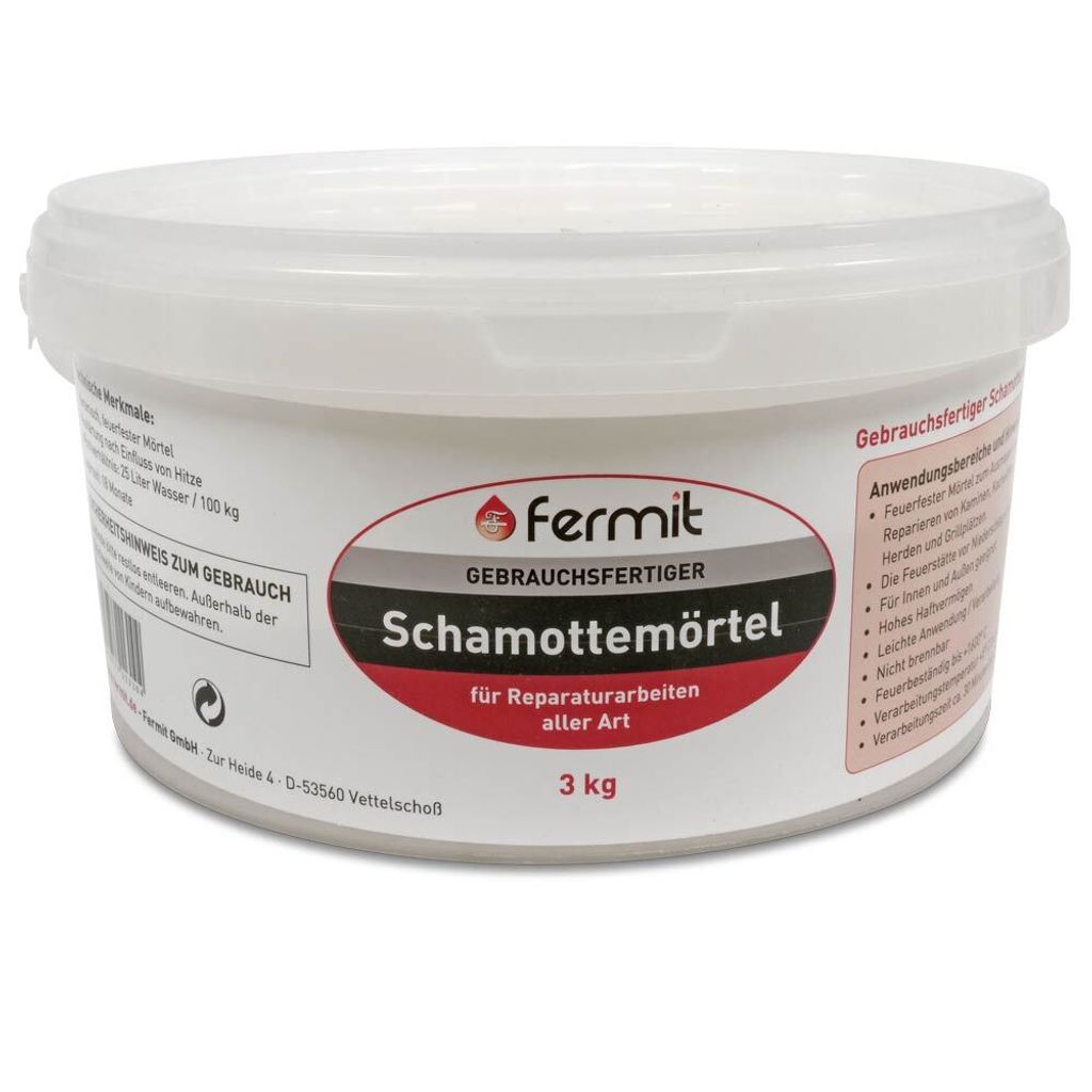 Fermit Schamottemörtel 3,0 kg Eimer Produktbild 