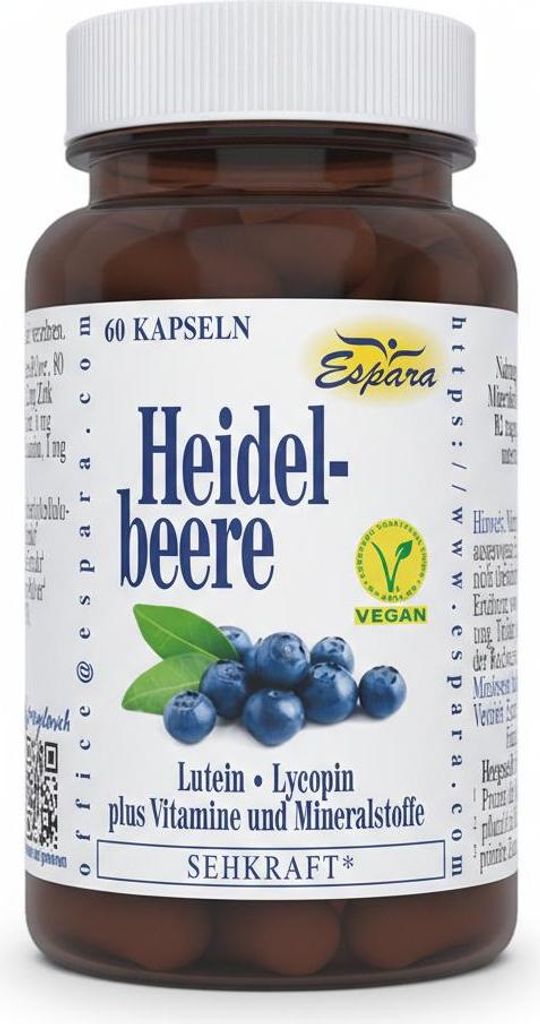 Espara Heidelbeere Kapseln mit Lutein und Lycopin für die Produktbild 