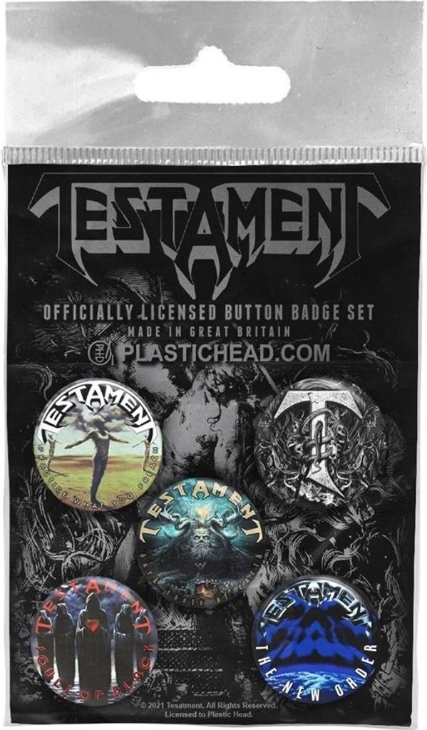 Testament - Anstecker-Set 5er-Pack PH761 (Einheitsgröße) (Bunt)