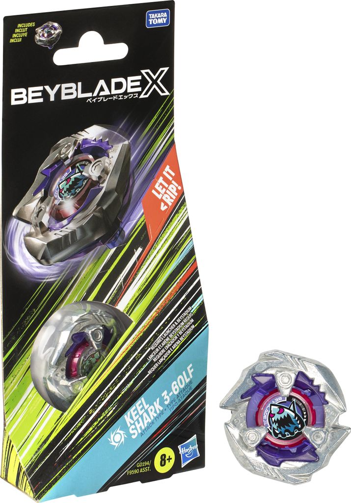 Beyblade Súprava X Keel Shark 3-60LF Booster, 8 rok / roky Obrázok produktu 