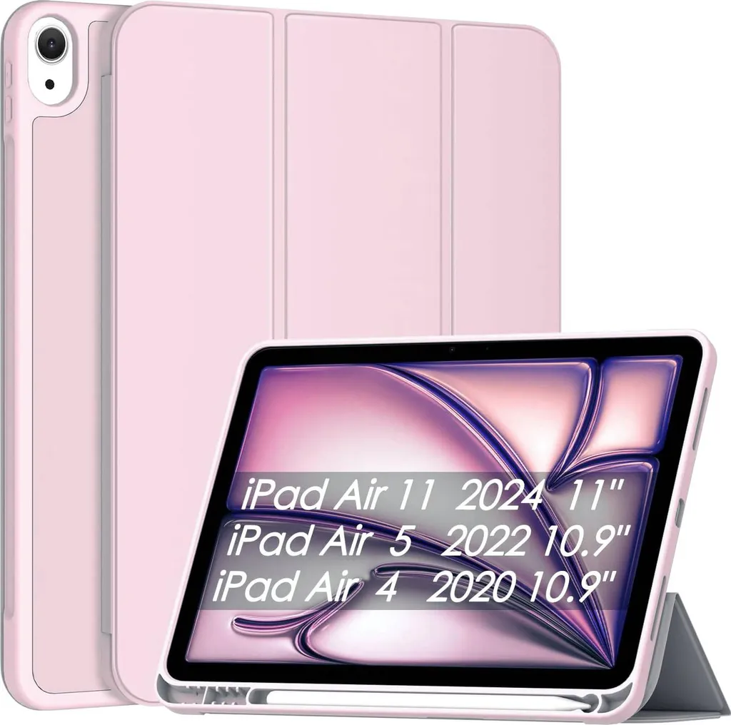Custodia Sonlaryin iPad Air 11 2024 - Smart Cover Rosa Antiurto