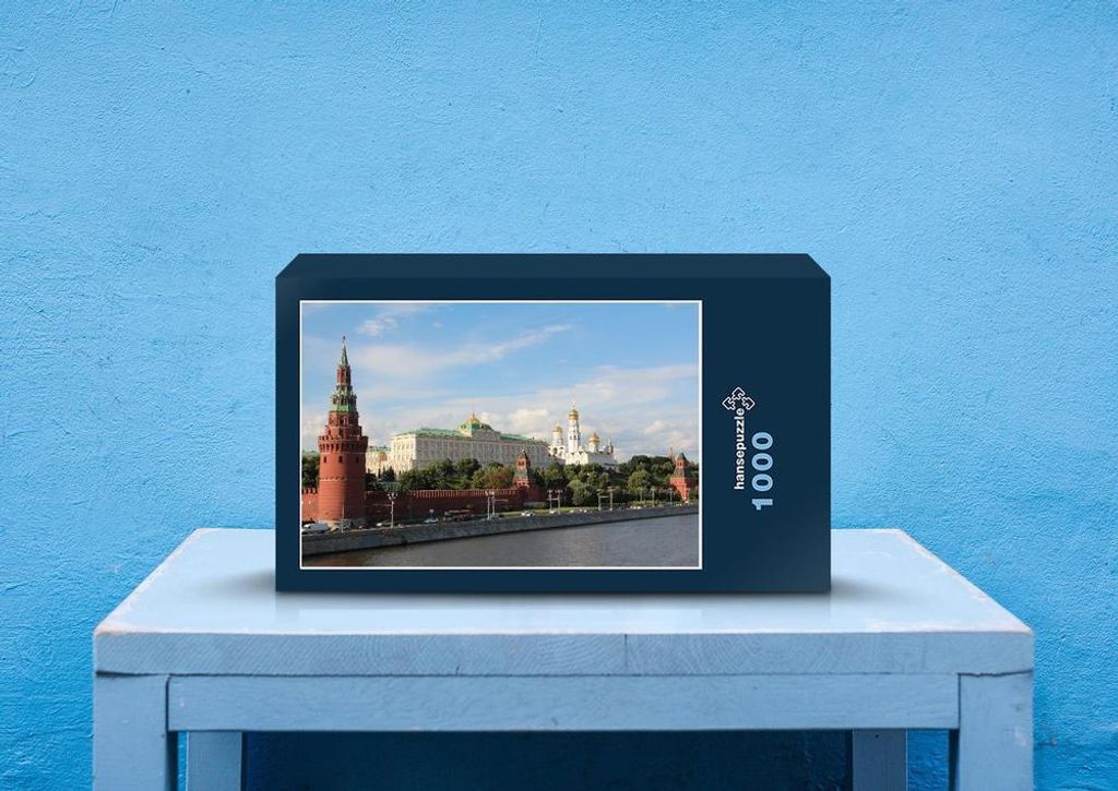 hansepuzzle 49902 - Moskau Puzzle, 1000 Teile, Reisen, 60,0 x 46,0cm mit hochwertiger Aufbewahrung, Kartonbox und wiederverschließbarem Beutel