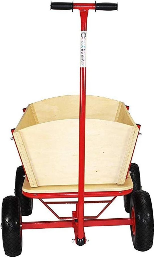 Hölzerner Bolderwagen für den Außenbereich, Handwagen und Produktbild 