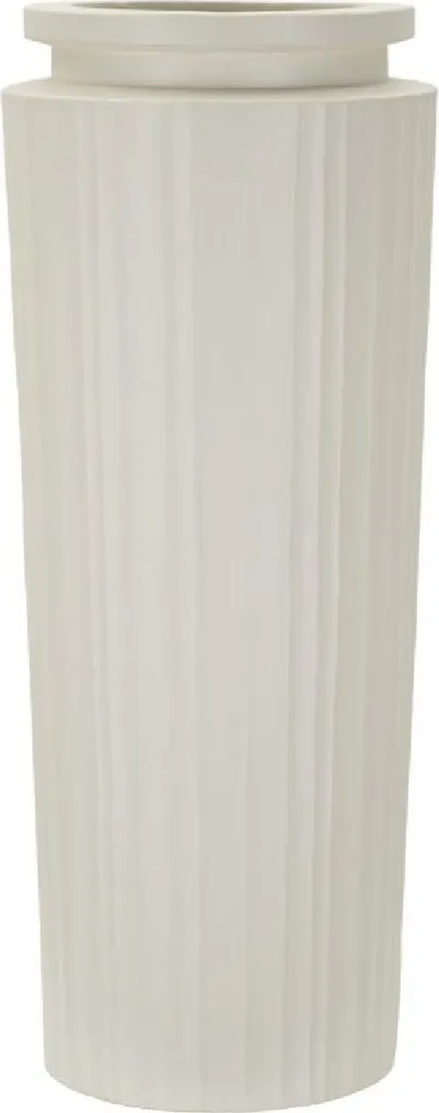 Vase Haut en Céramique Crème 80 cm : Finition Mate et Design Épuré