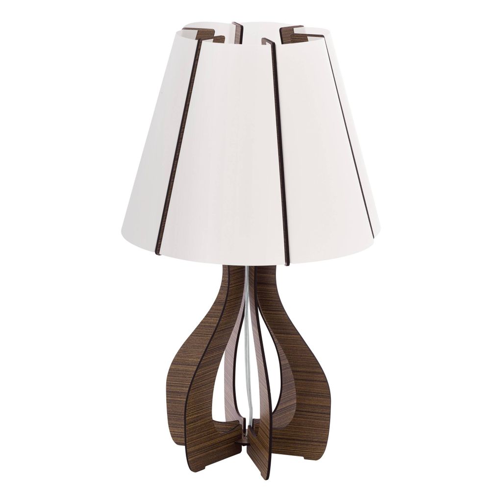 EGLO Cossano, Braun, Weiß, Kunststoff, Holz, Schlafzimmer, Wohnzimmer, IP20, II, ENEC