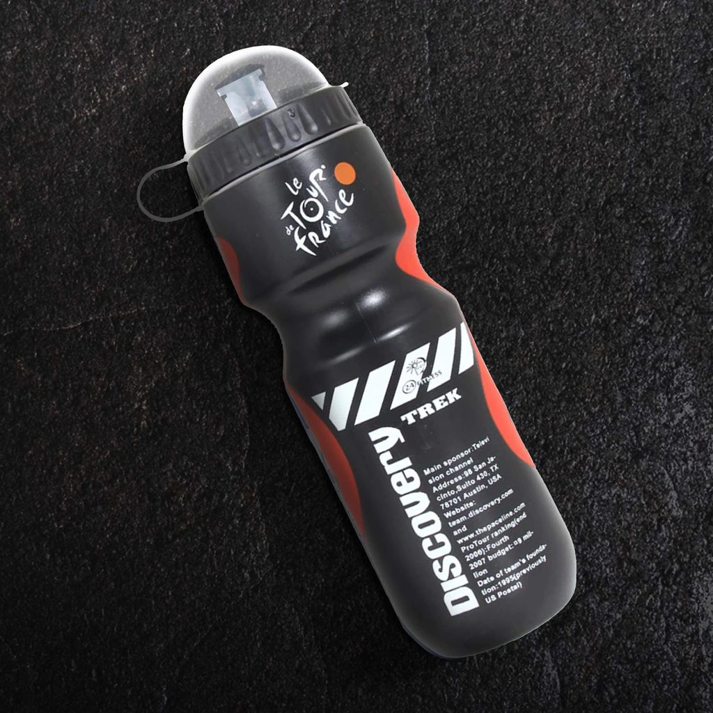 Fahrradflasche 750ml Inkl. Halter, auslaufsicherer Verschluss, Universalbefestigung