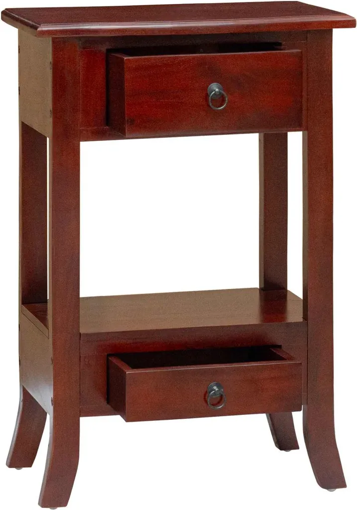 Console étroite de couloir en bois marron 50 cm pour petit espace