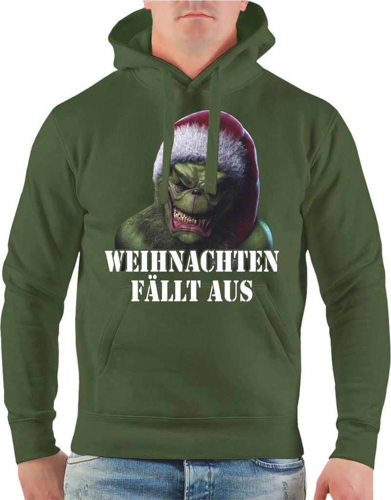 Herren Kapuzenpullover Weihnachten fällt aus