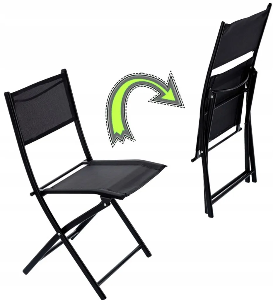Set Balcone VBChome Nero: Mobili Salvaspazio Pieghevoli 3 Pezzi - 6