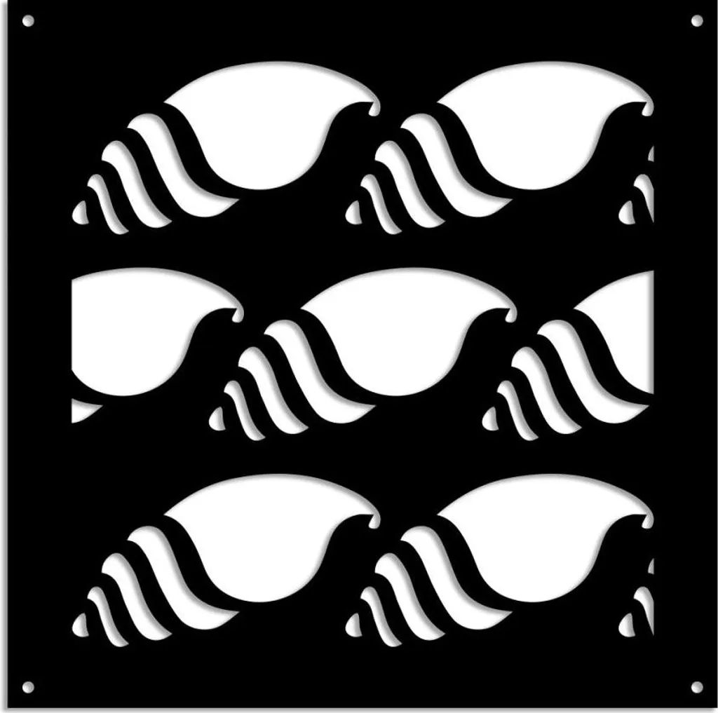 Divisore Parete PVC Nero HERMITCRAB 73x73 - Arredo Casa e Giardino