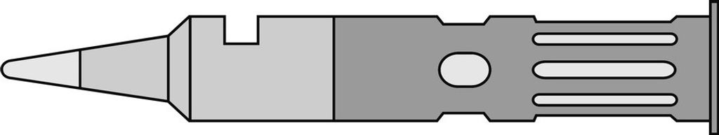 10 Stück Weller Lötspitze für Pyropen, 60 01 01/Ø 1,0 mm, Nadelform T0051644399