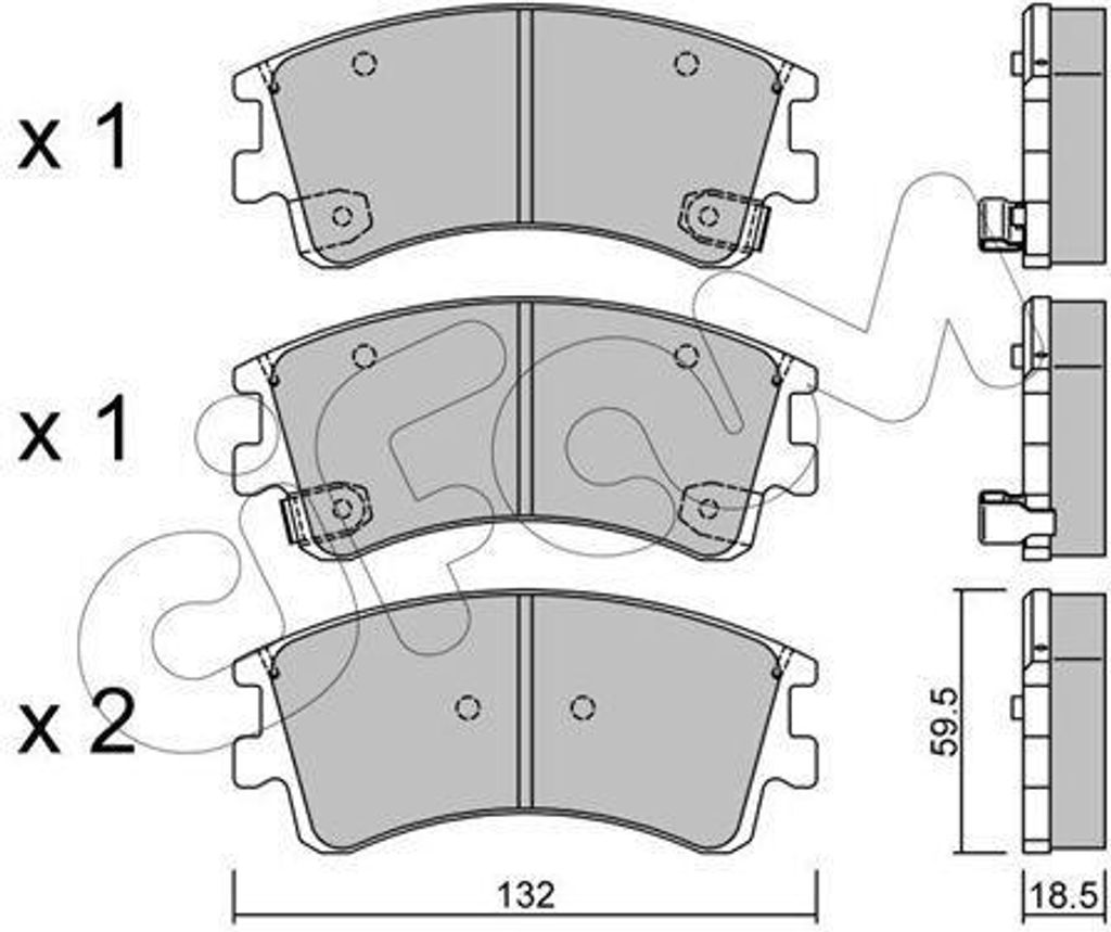 CIFAM Bremsbeläge Satz Vorne Bremsklötze für MAZDA 6 Station Wagon (GY) 822-476-0