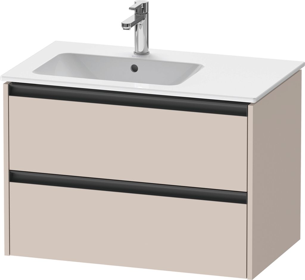 Duravit Ketho.2 Wastafelonderkast 81x48x54,9 cm Mat Taupe Produktbild 