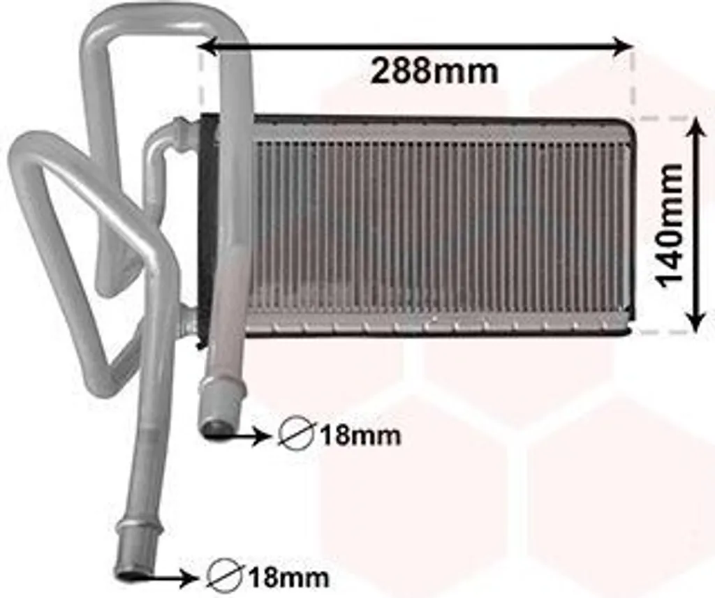 Échangeur de chaleur de chauffage Land Rover Discovery 3 Van Wezel