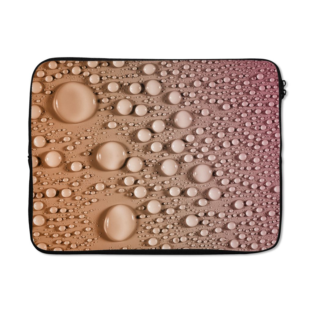 MuchoWow Laptop Hülle 17 Zoll Laptoptasche Tropfen auf Pastellfarbe - Zipper - Schutzabdeckung