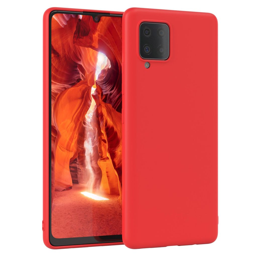EAZY CASE - TPU Hülle für Samsung Galaxy A42 5G, TPU Case stoßfeste Handyhülle, weiches Cover mit Kameraschutz, Silikonhülle in Rot