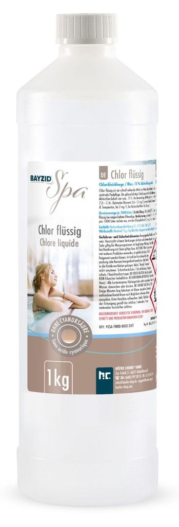 1x1 kg BAYZID® SPA Flüssigchlor zur schnellen Wasserpflege Produktbild 