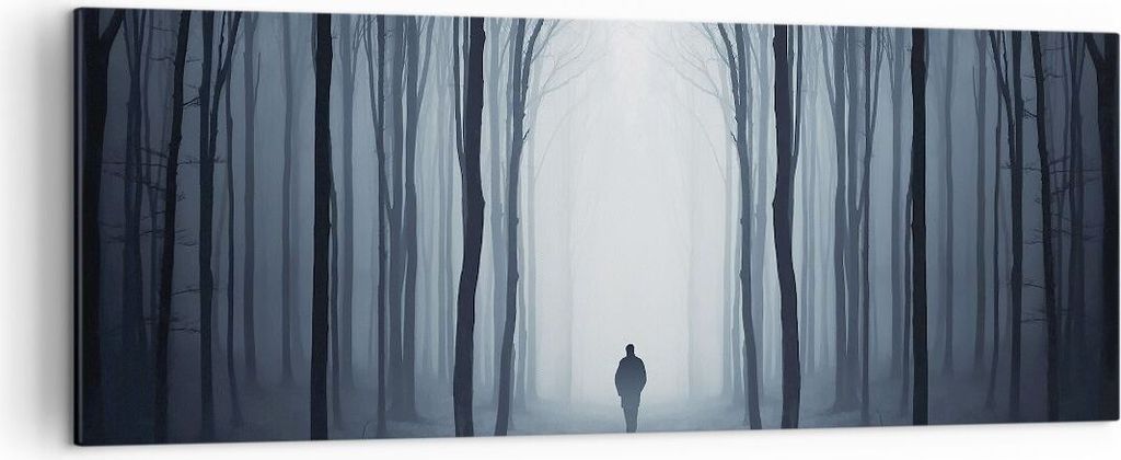 Bild auf Leinwand - Leinwandbild - Einteilig - Charakter Wald Einsamkeit - 140x50cm - Wand Bild - Wanddeko - Wandbilder - Leinwanddruck - Bilder - ...