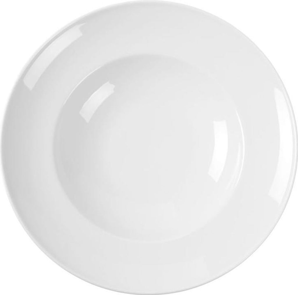 6x Pastateller, Delta, weiß, Hotel Porzellan, 26 cm